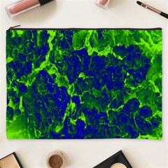 Abstract Green And Blue Background Cosmetic Bag (xxxl)  by Nexatart