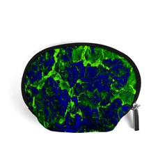 Abstract Green And Blue Background Accessory Pouches (small)  by Nexatart