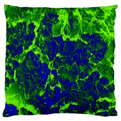 Abstract Green And Blue Background Large Flano Cushion Case (two Sides) by Nexatart