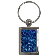 Blue Box Background Pattern Key Chains (rectangle)  by Nexatart