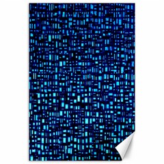 Blue Box Background Pattern Canvas 24  X 36  by Nexatart