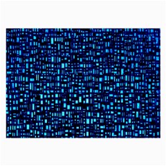 Blue Box Background Pattern Large Glasses Cloth by Nexatart