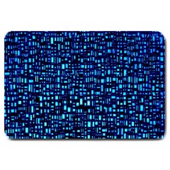 Blue Box Background Pattern Large Doormat  by Nexatart