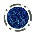 Blue Box Background Pattern Poker Chip Card Guard (10 pack) Back