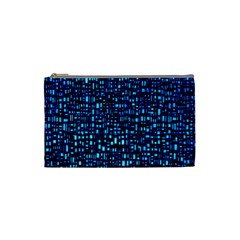 Blue Box Background Pattern Cosmetic Bag (small)  by Nexatart