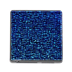 Blue Box Background Pattern Memory Card Reader (square) by Nexatart