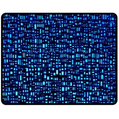 Blue Box Background Pattern Fleece Blanket (medium)  by Nexatart