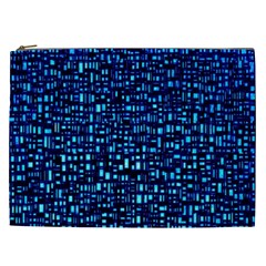 Blue Box Background Pattern Cosmetic Bag (xxl)  by Nexatart