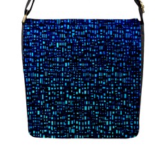 Blue Box Background Pattern Flap Messenger Bag (l)  by Nexatart