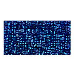 Blue Box Background Pattern Satin Shawl by Nexatart