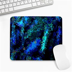 Underwater Abstract Seamless Pattern Of Blues And Elongated Shapes Large Mousepads by Nexatart