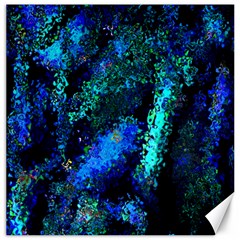 Underwater Abstract Seamless Pattern Of Blues And Elongated Shapes Canvas 12  X 12   by Nexatart