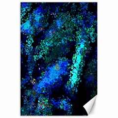 Underwater Abstract Seamless Pattern Of Blues And Elongated Shapes Canvas 20  X 30   by Nexatart