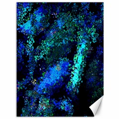 Underwater Abstract Seamless Pattern Of Blues And Elongated Shapes Canvas 36  X 48   by Nexatart