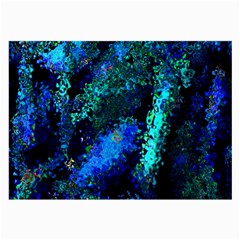 Underwater Abstract Seamless Pattern Of Blues And Elongated Shapes Large Glasses Cloth (2-side) by Nexatart