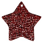 Red Box Background Pattern Star Ornament (Two Sides) Back