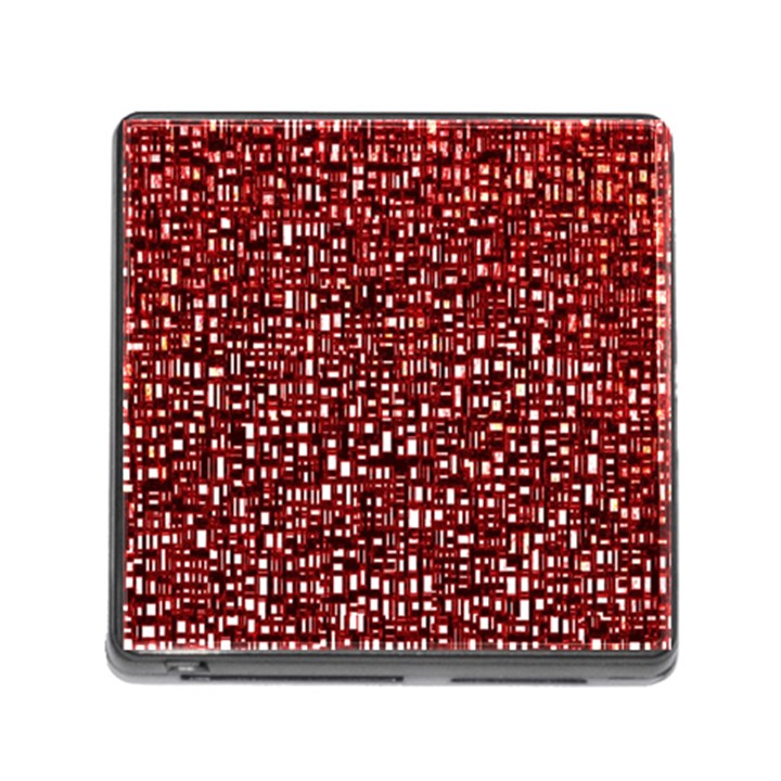 Red Box Background Pattern Memory Card Reader (Square)