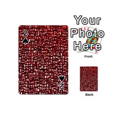 Red Box Background Pattern Playing Cards 54 (mini)  by Nexatart