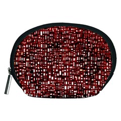 Red Box Background Pattern Accessory Pouches (medium)  by Nexatart