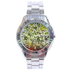 Chaos Background Other Abstract And Chaotic Patterns Stainless Steel Analogue Watch by Nexatart