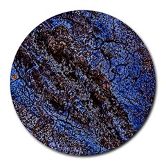 Cracked Mud And Sand Abstract Round Mousepads by Nexatart