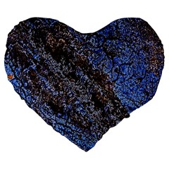 Cracked Mud And Sand Abstract Large 19  Premium Flano Heart Shape Cushions by Nexatart