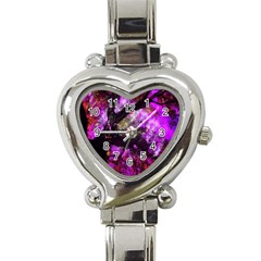 Pink Abstract Tree Heart Italian Charm Watch by Nexatart