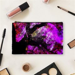 Pink Abstract Tree Cosmetic Bag (medium)  by Nexatart