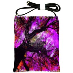 Pink Abstract Tree Shoulder Sling Bags by Nexatart