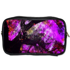 Pink Abstract Tree Toiletries Bags by Nexatart