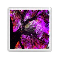 Pink Abstract Tree Memory Card Reader (square)  by Nexatart