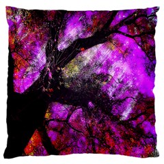 Pink Abstract Tree Large Cushion Case (one Side) by Nexatart