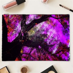 Pink Abstract Tree Cosmetic Bag (xxl)  by Nexatart