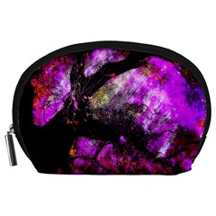 Pink Abstract Tree Accessory Pouches (large)  by Nexatart