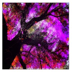 Pink Abstract Tree Large Satin Scarf (square) by Nexatart