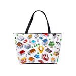 Urban Pattern  Shoulder Handbags Back