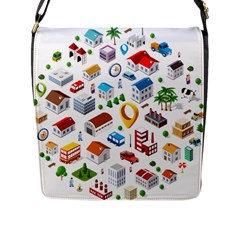 Urban Pattern  Flap Messenger Bag (l) 