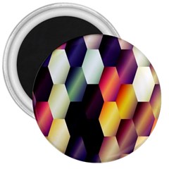 Colorful Hexagon Pattern 3  Magnets