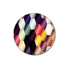 Colorful Hexagon Pattern Magnet 3  (round) by Nexatart