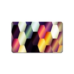 Colorful Hexagon Pattern Magnet (name Card) by Nexatart