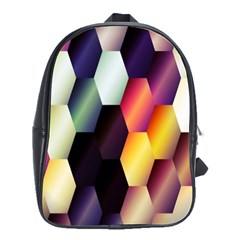 Colorful Hexagon Pattern School Bags(large)  by Nexatart