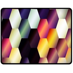 Colorful Hexagon Pattern Fleece Blanket (medium)  by Nexatart