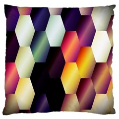 Colorful Hexagon Pattern Large Cushion Case (two Sides) by Nexatart