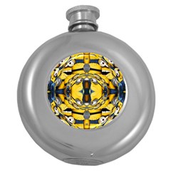 Minions Feedback 3d Effect   Round Hip Flask (5 Oz) by 3Dbjvprojats