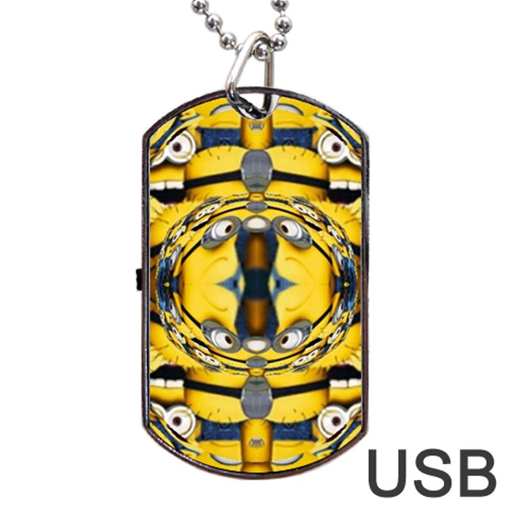 Minions FEEDBACK 3D EFFECT   Dog Tag USB Flash (One Side)