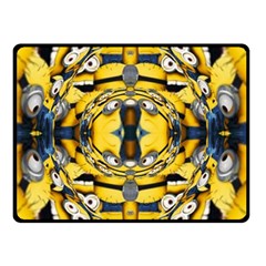 Minions Feedback 3d Effect   Double Sided Fleece Blanket (small)  by 3Dbjvprojats