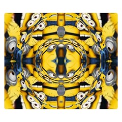 Minions Feedback 3d Effect   Double Sided Flano Blanket (small)  by 3Dbjvprojats