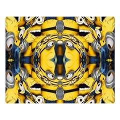 Minions Feedback 3d Effect   Double Sided Flano Blanket (large)  by 3Dbjvprojats