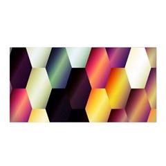 Colorful Hexagon Pattern Satin Wrap by Nexatart