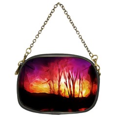 Fall Forest Background Chain Purses (two Sides)  by Nexatart